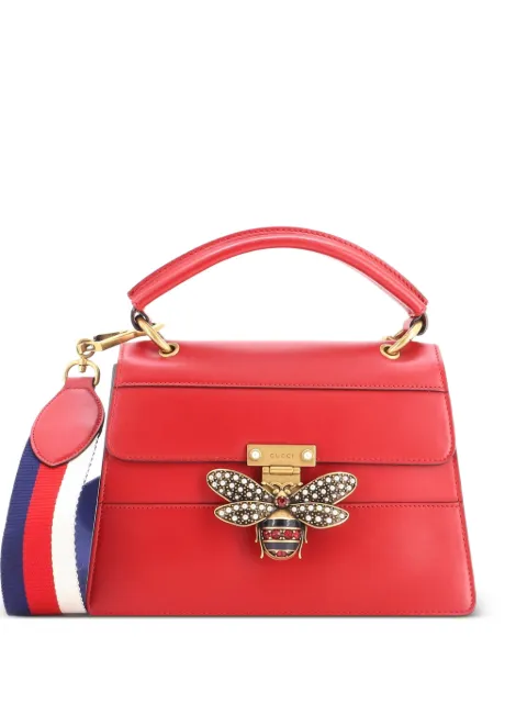 Gucci Pre-Owned Queen Margaret Top Handle Bag Leather Small satchel Red XJ6CWD6YTKUGXJC8