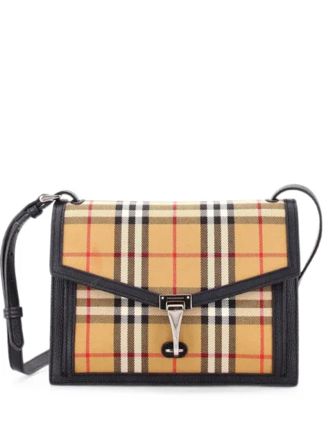 Burberry Pre-Owned Macken Vintage Check Canvas Small crossbody bag Black WVL22QGDD03XDD9T