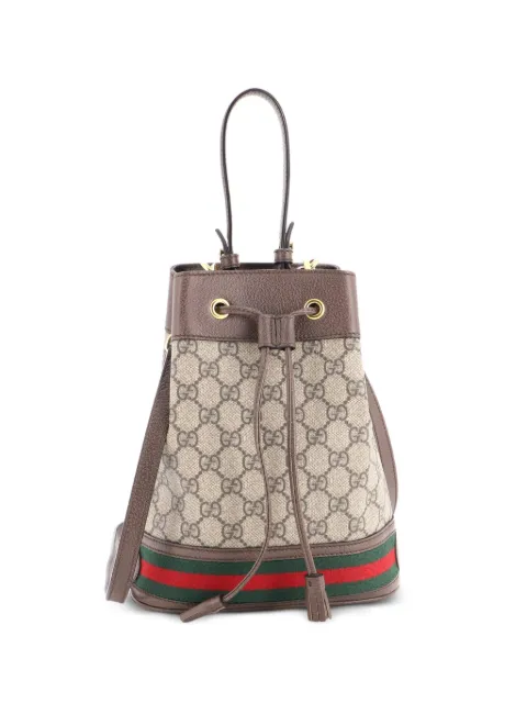 Gucci Pre-Owned Ophidia GG Coated Canvas Small bucket bag Brown UZ3IGZHOWR5O6QX2