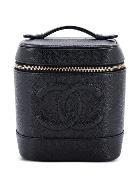 CHANEL Pre-Owned Timeless Cosmetic Case Caviar Tall pouch Black JBNEPXLU4LABNOHU