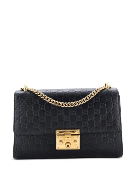 Gucci Pre-Owned Padlock Guccissima Leather Medium shoulder bag Black HZRAAL2KTA8I2IX1