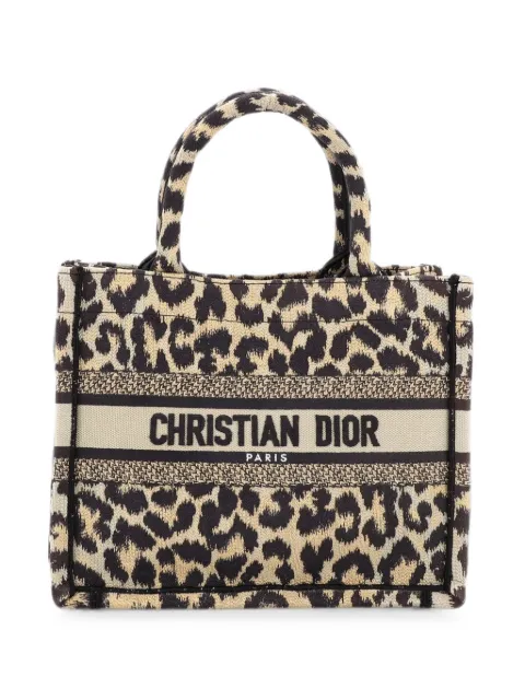 Christian Dior Pre-Owned Book Embroidered Canvas Small tote bag Brown 616PJRSDJ04OIWM9