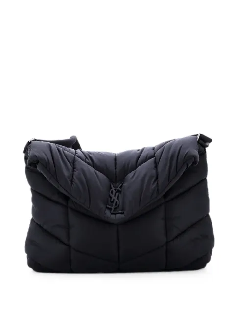 Saint Laurent Pre-Owned Loulou Puffer Messenger Bag Quilted Econyl shoulder bag Black 5O7R6EQQPXHYQWPN