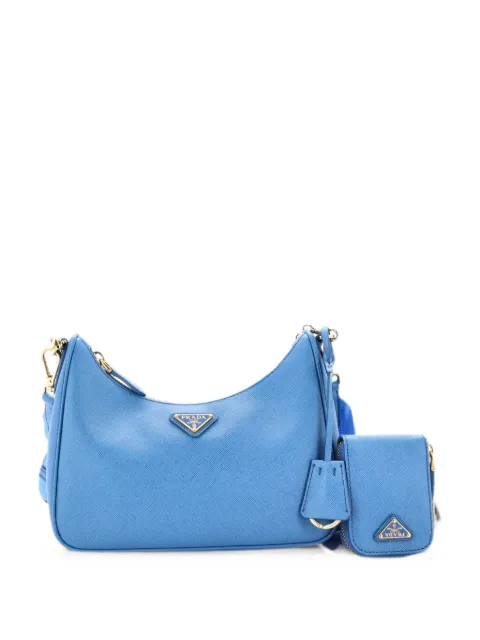 Prada Pre-Owned Re-Edition 2005 Shoulder Bag Saffiano Leather Small crossbody bag Blue 5F8VAPKP1PH7XSW3