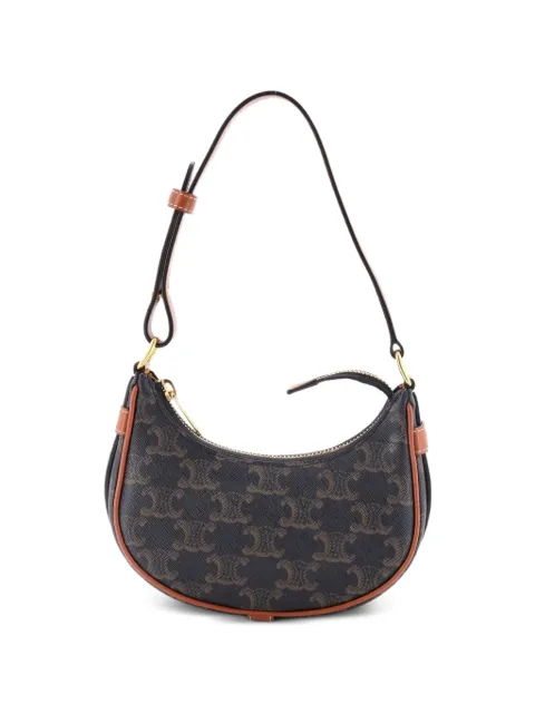 Celine Pre-Owned Ava Bag Triomphe Coated Canvas Mini shoulder bag Brown 3SIUQDHB3JUKCY0X