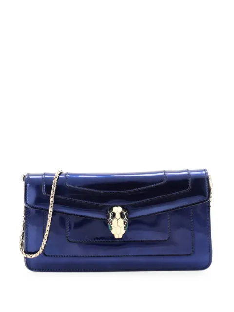 Bvlgari Pre-Owned Serpenti Forever Patent Medium shoulder bag Blue EXZOCMH4O83ROWFH