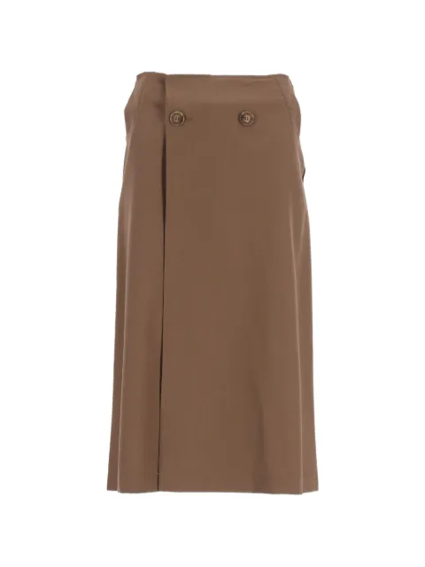 MM6 Maison Margiela button-detail midi skirt Brown S52ME0035
