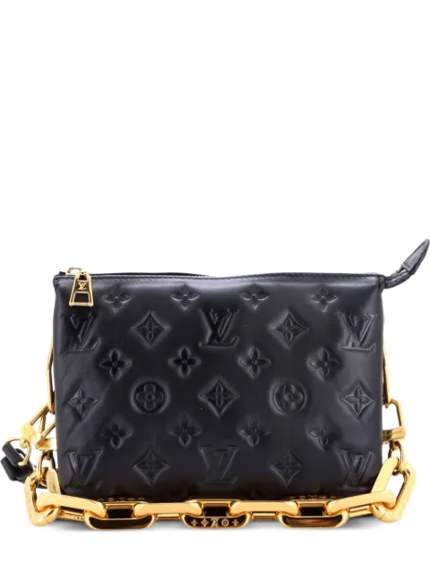 Louis Vuitton Pre-Owned Coussin Bag Monogram Embossed Lambskin BB crossbody bag Black RRAB31VL9RQVCIGL