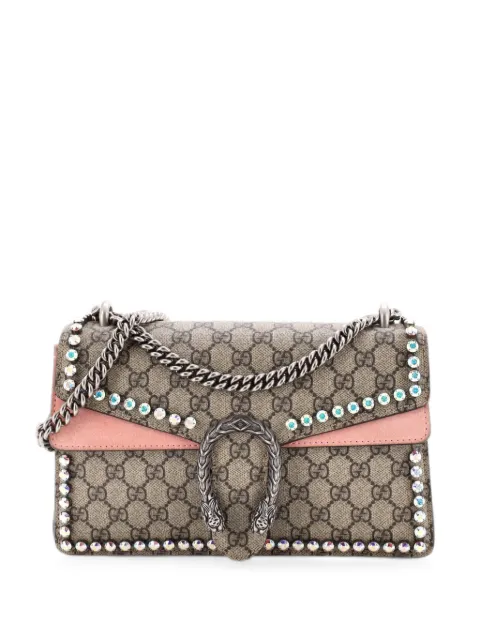 Gucci Pre-Owned Dionysus Bag Crystal Embellished GG Coated Canvas Small shoulder bag Brown LWJD9PWXFWLD1YGM