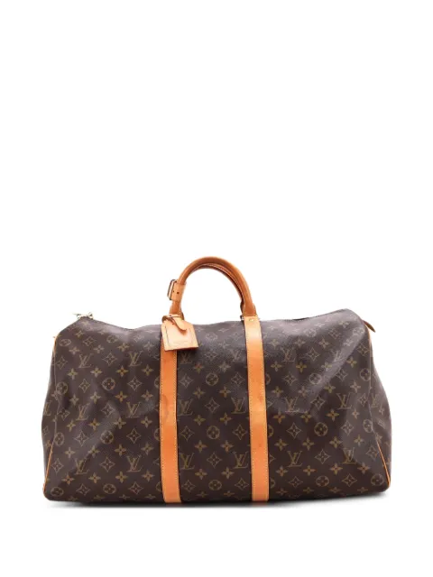 Louis Vuitton Pre-Owned Keepall Bag Monogram Canvas 50 travel bag Brown Z0CAIFOEJ71D4NO5