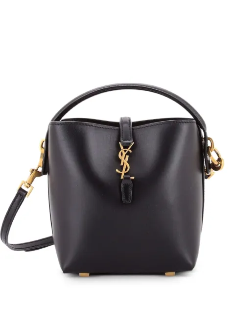 Saint Laurent Pre-Owned Le 37 Leather Mini bucket bag Black YNHHWIRAQQCORAUB