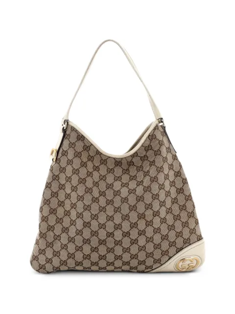 Gucci Pre-Owned New Britt GG Canvas Medium hobo bag Brown KSID2E8ZJEX6JTUM