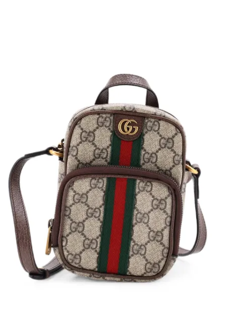 Gucci Pre-Owned Ophidia Top Handle GG Coated Canvas Mini crossbody bag Brown Y9SWLOEHCL2EZHUJ