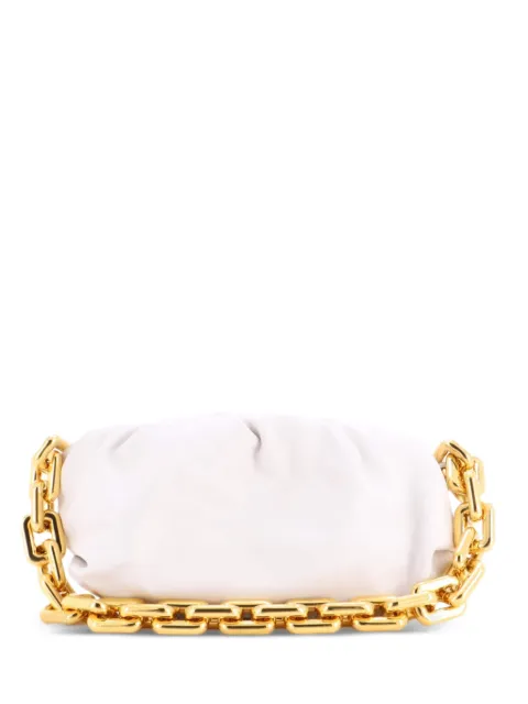 Bottega Veneta Pre-Owned The Chain Pouch Leather shoulder bag White KR5H5V834SHLFLM3