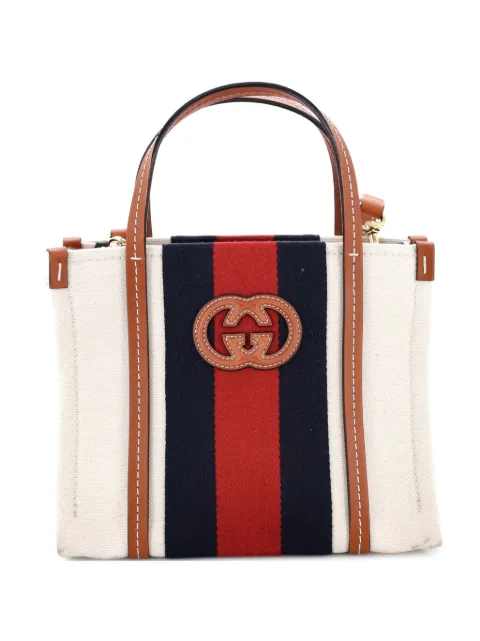 Gucci Pre-Owned Interlocking G Web Canvas Mini tote bag Brown 74JI0YT64COE2IJZ