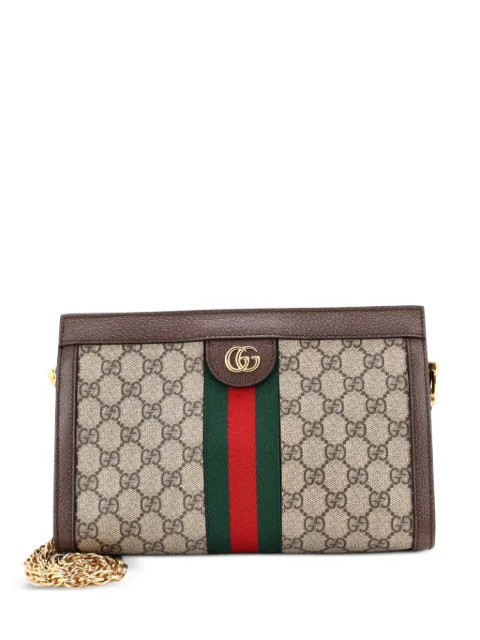 Gucci Pre-Owned Ophidia Chain Shoulder Bag GG Coated Canvas Small crossbody bag Brown W82DFAJ8K5KCP2FY