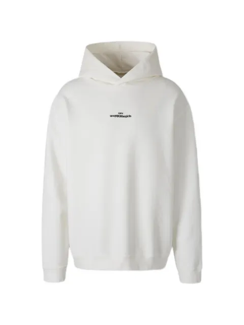Maison Margiela logo-embroidered hoodie White S50GU0252S25503