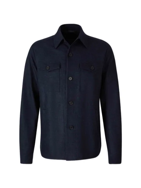 Harris Wharf London chest-pocket shirt jacket Blue CH9320MVA100WV