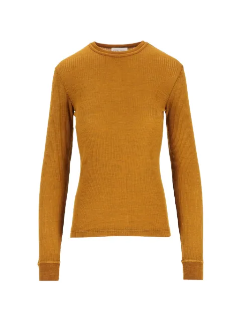 Forte Forte ribbed-knit long-sleeve sweater Orange 15130