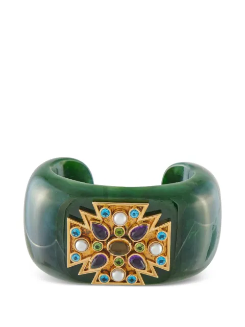 VERDURA Maltese Cross nephrite jade cuff bracelet Green VR11071626
