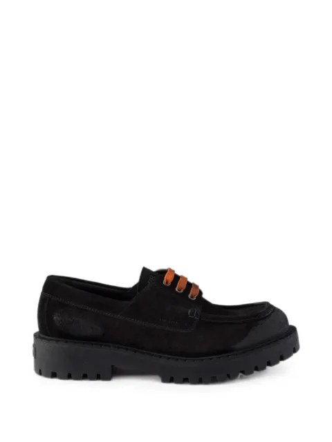Prada waxed suede lace-up shoes Black 2EE416FG0010B2