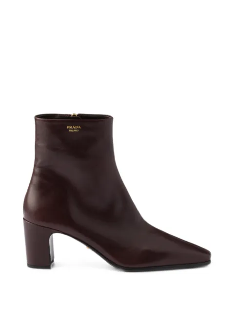 Prada leather booties Brown 1T708OF065070