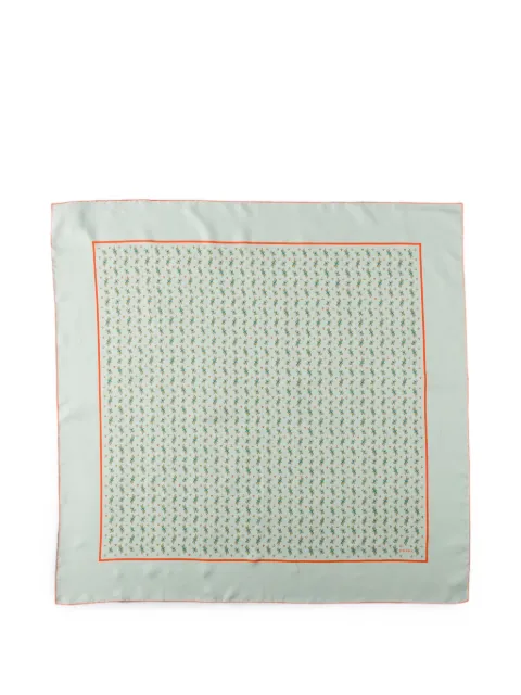 Prada printed twill scarf 90 Green 1FF0012ZQI