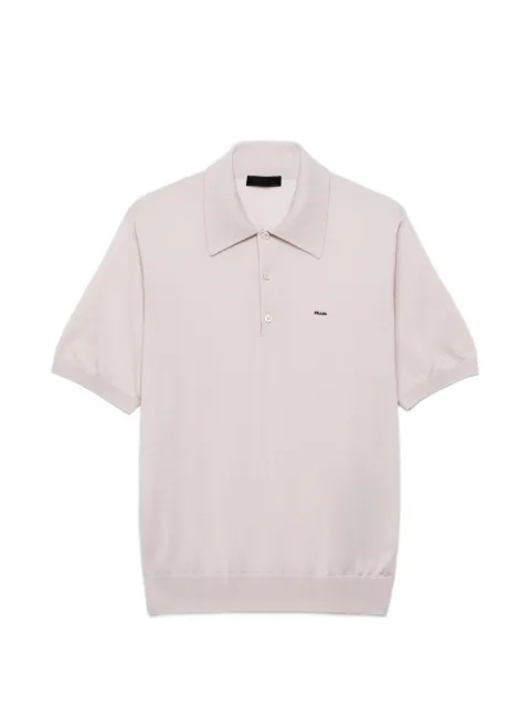 Prada superfine wool polo shirt White UMF148SOOO18DY