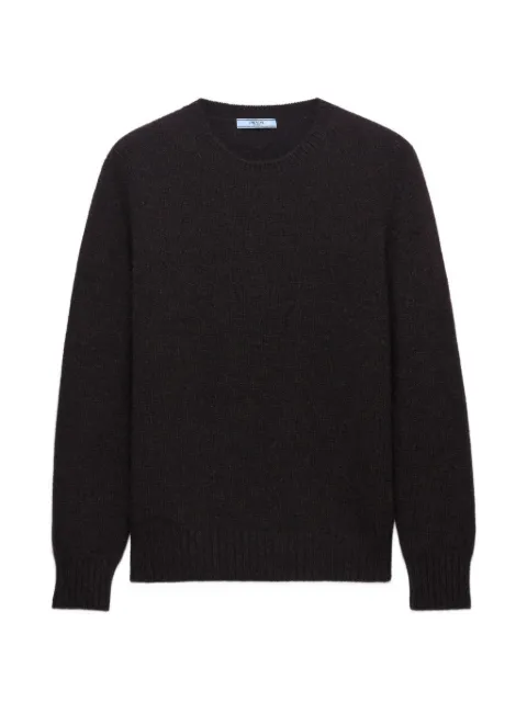 Prada wool and cashmere crew-neck sweater Brown P24A3ZS23213XA