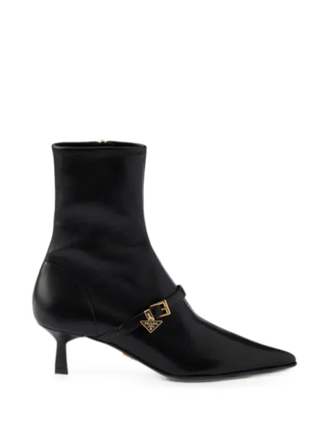 Prada stretch nappa leather booties Black 1U648OF055L68