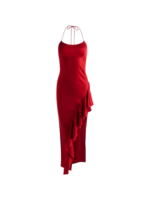 alice + olivia Palma asymmetric maxi dress Red CC607A43573