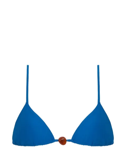 TROPIC OF C Equator bead-embellished bikini top Blue CS882