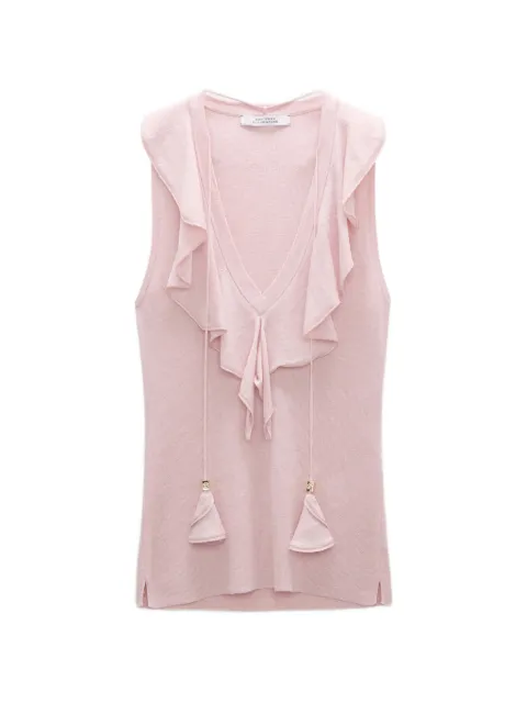 Dorothee Schumacher ruffled sleeveless top Pink 510501