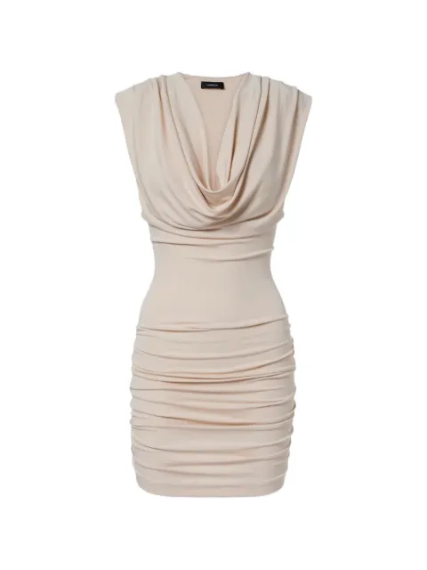 WARDROBE.NYC Matte ruched mini dress Neutrals W5101H26CV