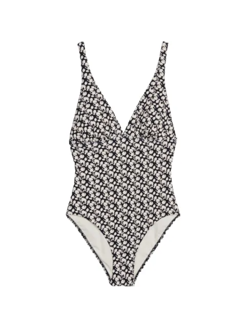 Marc O'Polo floral-print textured swimsuit Black 10226368