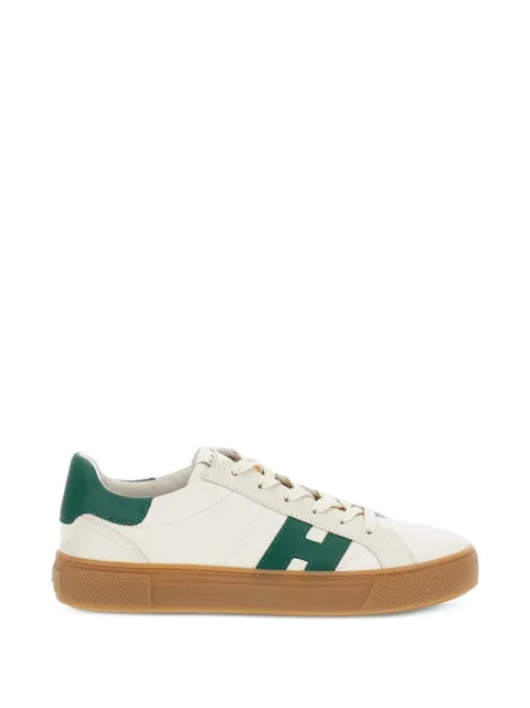 Hogan logo-patch suede-panel sneakers Neutrals HXM7050GF10VHO0FD7