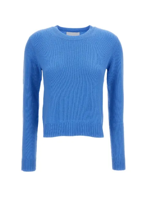Lisa Yang plain-knit crew-neck sweater Blue 2022117AZU