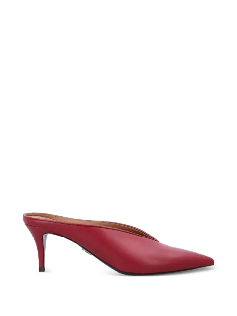 Stella McCartney pointed-toe V-cut mules Red 810685E00291