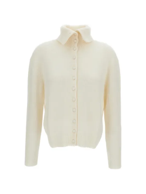 Lisa Yang button-up mock-neck sweater White 2026412CR