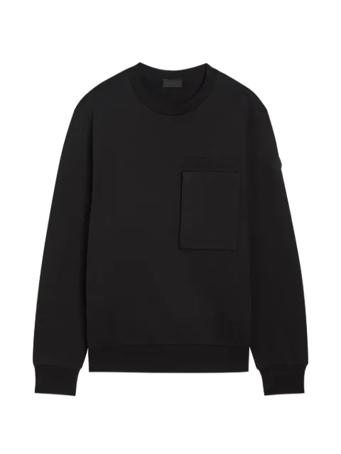 Moncler logo-patch chest-pocket sweater Black L20918G0001189AZY