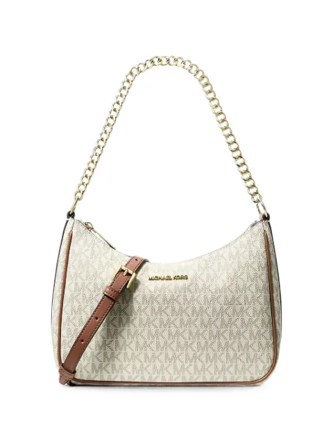Michael Kors Jet Set travel large Signature logo convertible crossbody bag Neutrals 35R6GTVC2B