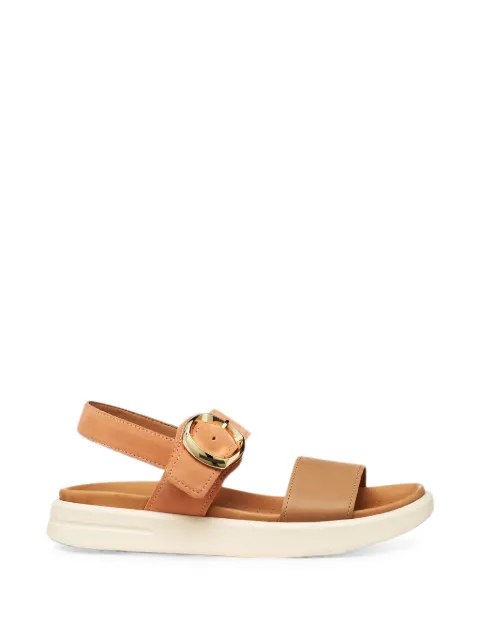 Geox Xand 2S buckle-fastening metallic sandals Brown D65PAA02243