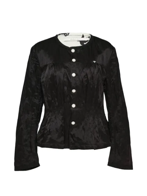 Renli Su gathered silk jacket Black RB0601E3100905