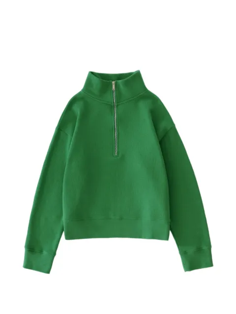 Studio Nicholson Thalen half-zip sweater Green THALENSN1869BRUSHEDFLEECEMEADOW