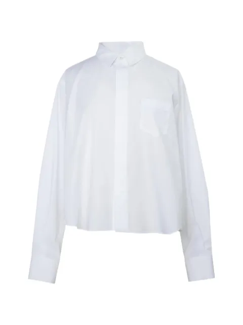 sacai panelled cropped shirt White SCW364
