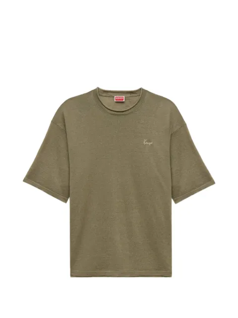 Kenzo logo-embroidered T-shirt Green FG65TO8123LP