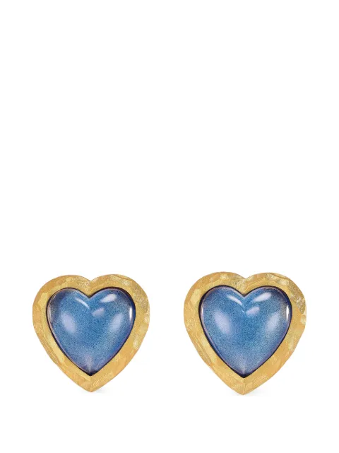 Anabela Chan Blueberry Heart earrings Gold ACRC01ESGABS