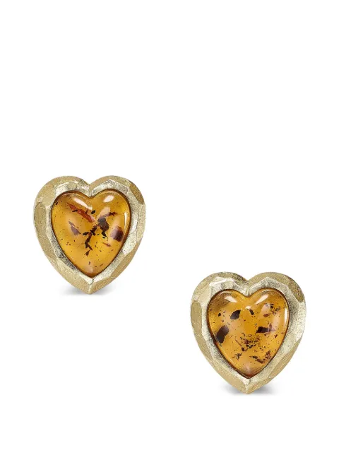 Anabela Chan lab-grown amber heart-shape stud earrings Gold ACRC02ESGARA