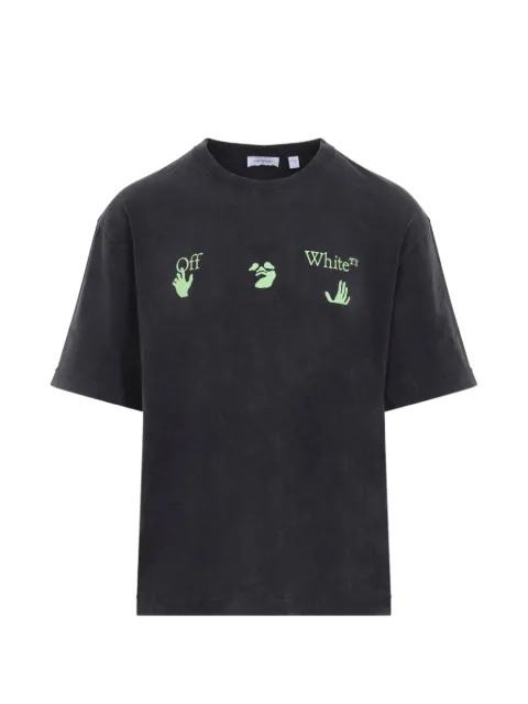 Off-White logo-print T-shirt Black 44MAA120F26J019