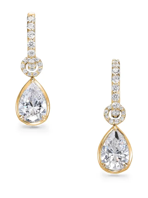 Anabela Chan diamond pendant hoop earrings Gold ACDD43ESYGWDS